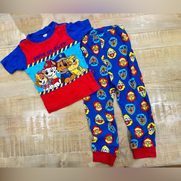 2 boys PAW PATROL Nickelodeon boys kids toddler pajama set Marshall skye - Picture 2 of 13